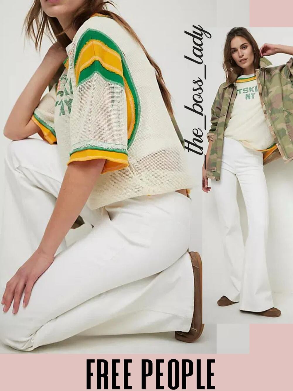 Free People jeans flare high rise cotton streetwear boho western pants 30
